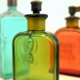 antique glass shampoo bottles