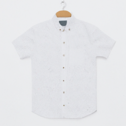 white printed half sleeve shirt