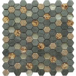 Unique Marble Hexagon Mosaic Tile