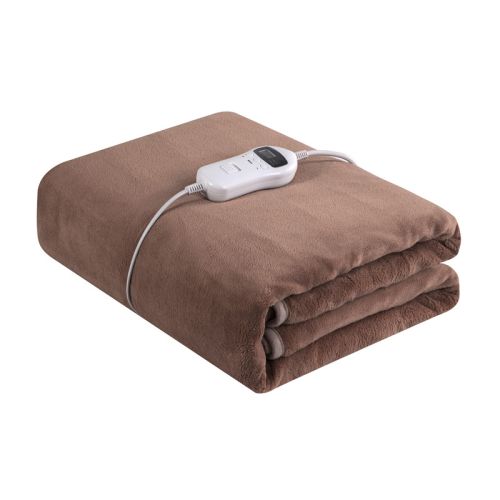 Soft Flannel Fleece Heated Throw Electric Overblanket